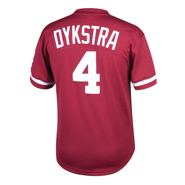 Lenny Dykstra Philadelphia Phillies Youth Cooperstown Collection Mesh Batting Practice Jersey - Burgundy - Image 3