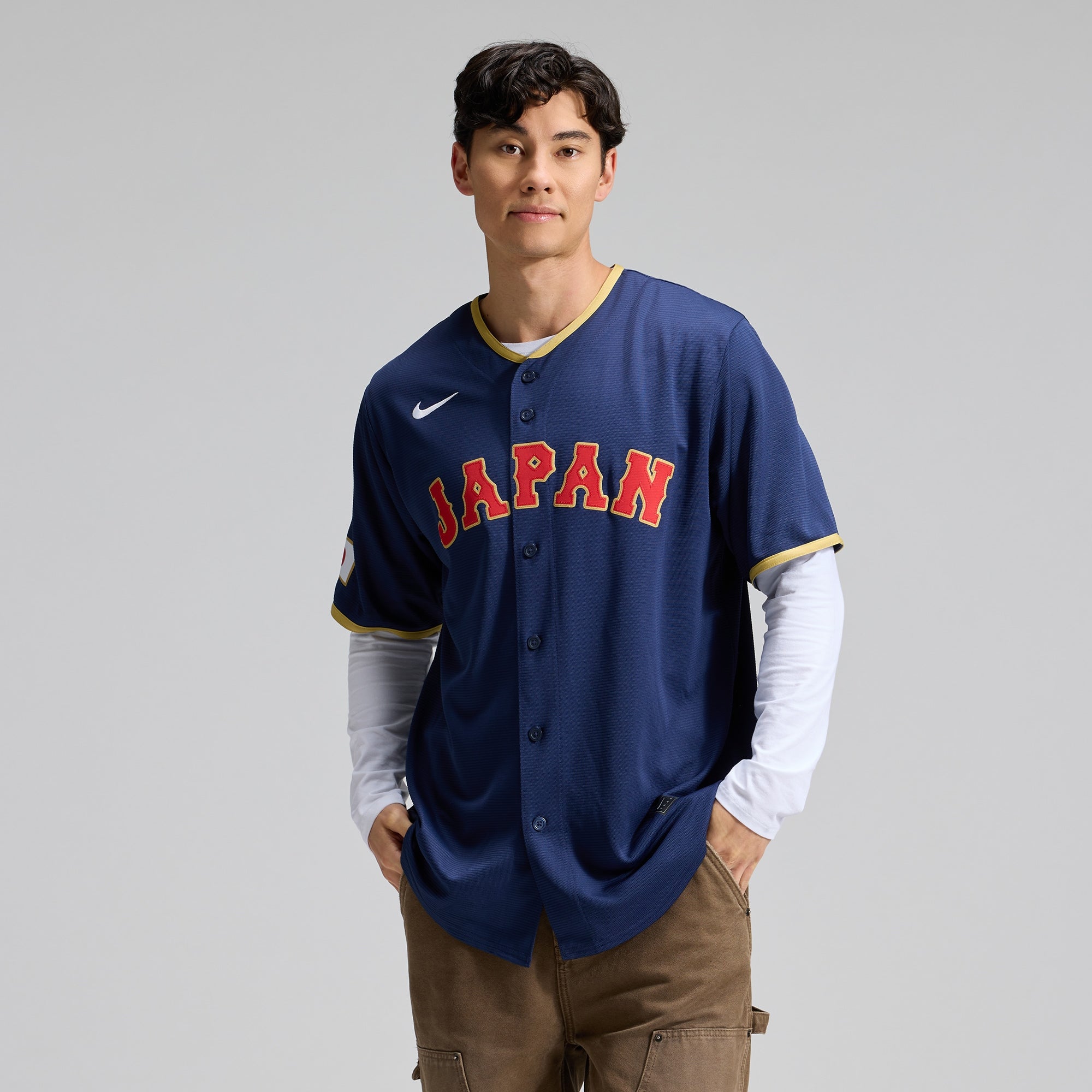 Japan Baseball Nike 2026 World Baseball Classic Home Stadium Jersey - White/Navy - Image 5
