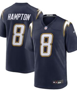 Alternative view of Omarion Hampton Los Angeles Chargers Nike Alternate Super Chargers Game Player Jersey - Navy/Powder Blue/Gold