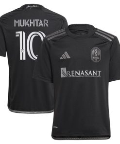 Hany Mukhtar Nashville SC adidas Youth 2024 Man In Black Kit Replica Player Jersey - Black