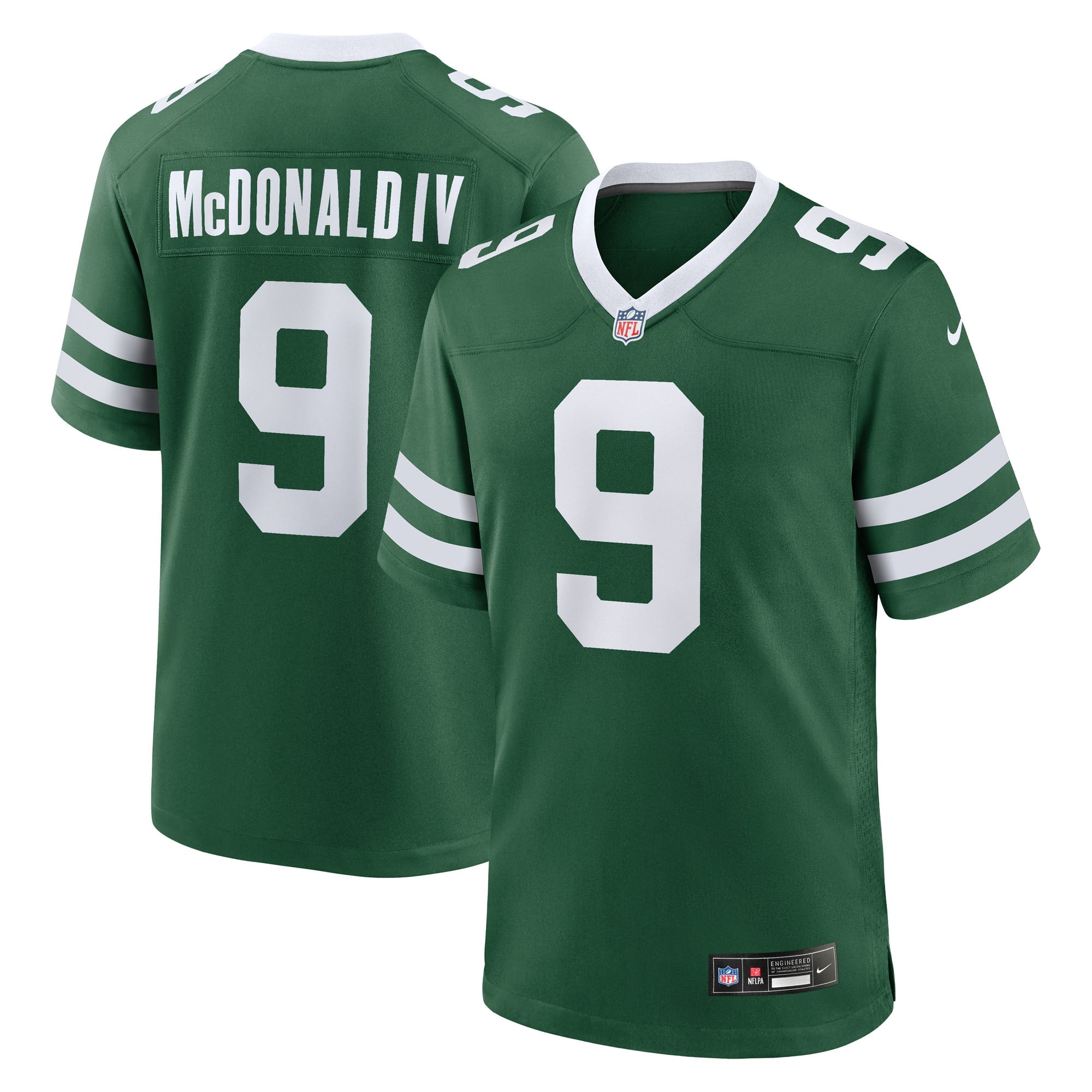 Will McDonald IV New York Jets Nike Alternate Game Jersey - Legacy Black/Green - Image 5