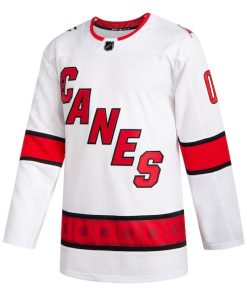 Alternative view of Carolina Hurricanes adidas 2020/21 Away Custom Authentic Jersey - White