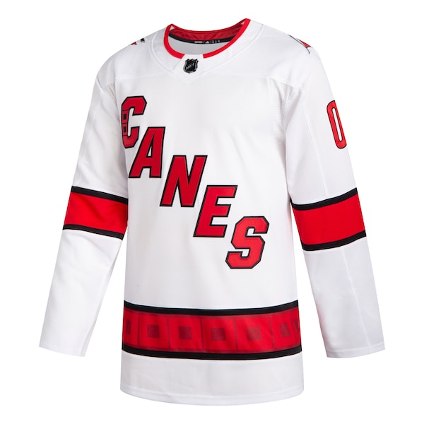 Carolina Hurricanes adidas 2020/21 Away Custom Authentic Jersey - White - Image 2