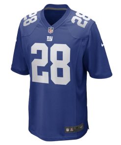 Alternative view of Cor'Dale Flott New York Giants Nike Game Player Jersey - Royal
