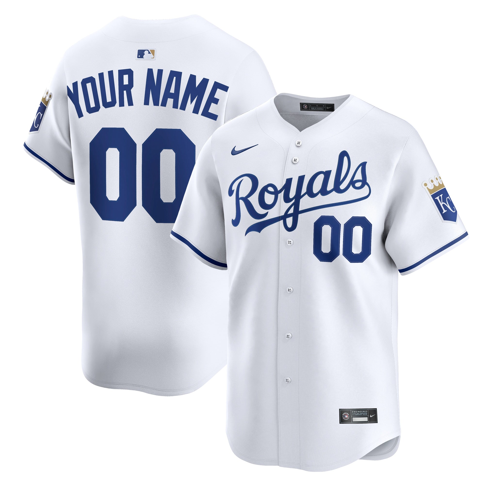 Kansas City Royals Nike Alternate Limited Custom Jersey - Light Blue/White - Image 5