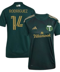 Jonathan Rodr¨ªguez Portland Timbers adidas Women's 2025 Forever Green & Gold Replica Player Jersey - Green