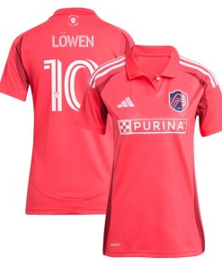 Eduard L?wen St. Louis City SC adidas Women's 2025 Forever CITY Red Replica Player Jersey - Red