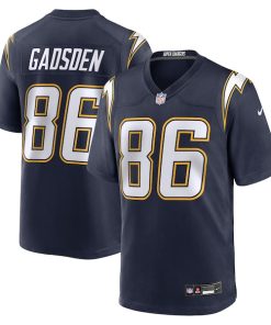 Alternative view of Oronde Gadsden Los Angeles Chargers Nike Alternate 2 Super Chargers Game Jersey -  Navy/Powder Blue/Gold