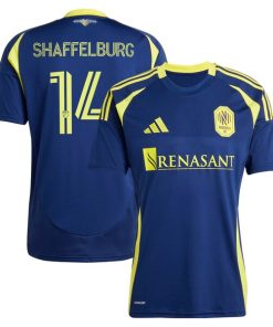 Alternative view of Jacob Shaffelburg Nashville SC adidas 2025 The Heart of Nashville Kit Replica Player Jersey - Navy