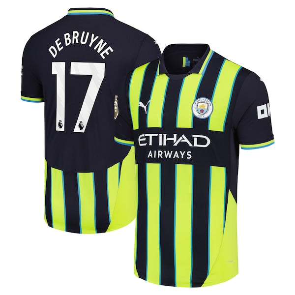 Kevin De Bruyne Manchester City Puma 2024/25 Away Authentic Player Jersey - Navy - Image 2