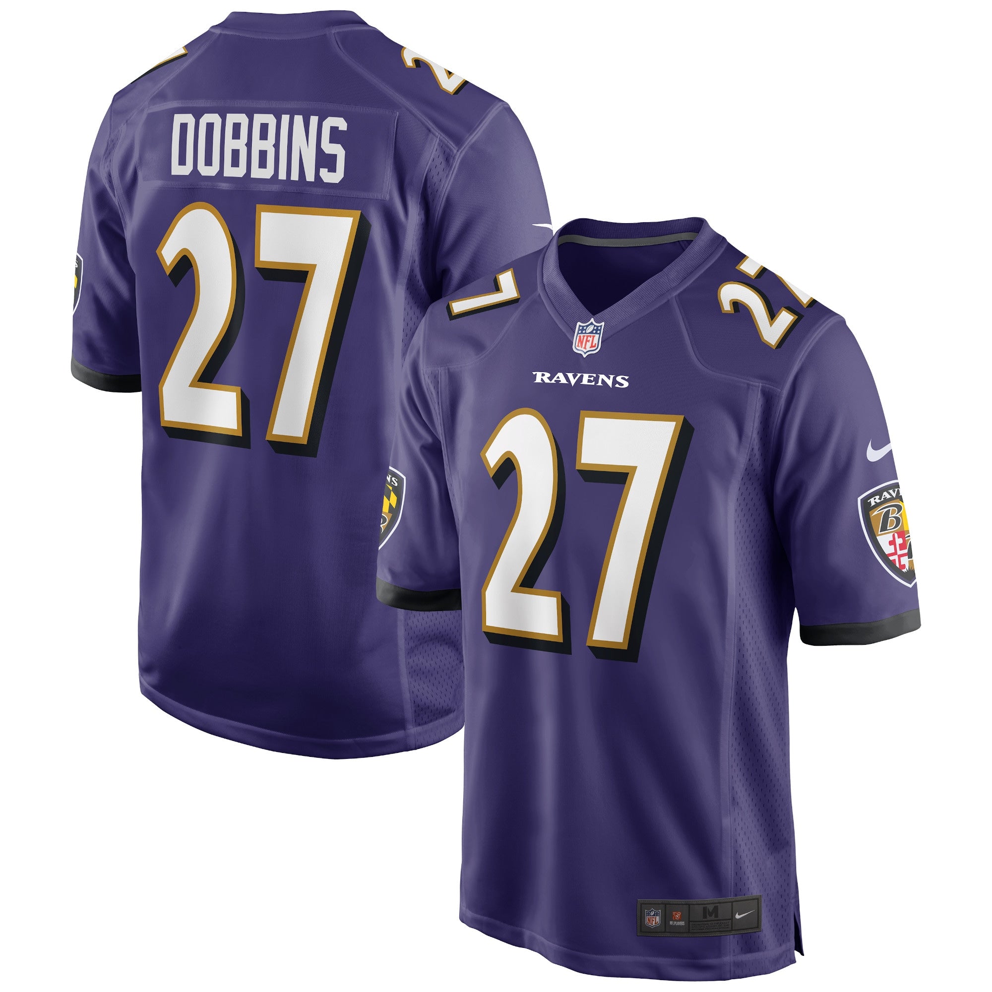 J.K. Dobbins Baltimore Ravens Nike Game Jersey - Black/Purple/White - Image 5
