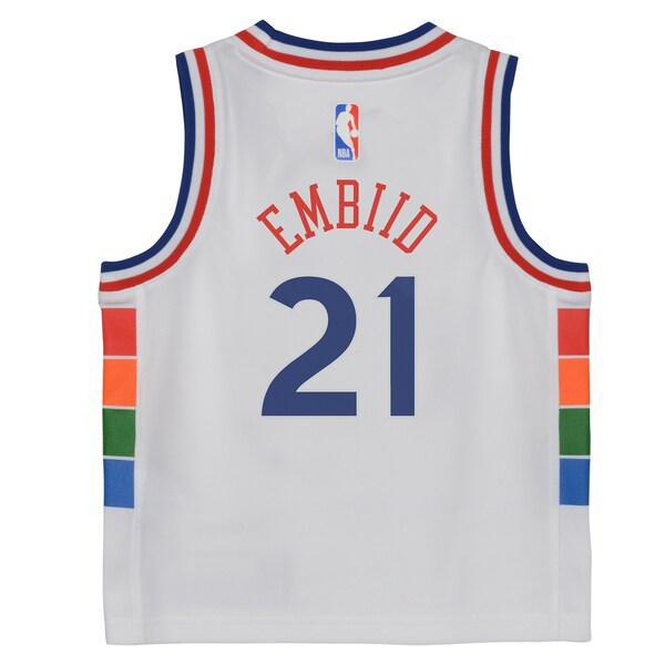 Joel Embiid Philadelphia 76ers Nike Toddler 2024/25 Swingman Player Jersey - City Edition - White - Image 3
