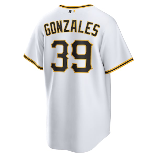 Nick Gonzales Pittsburgh Pirates Nike Home Replica Jersey - White - Image 3