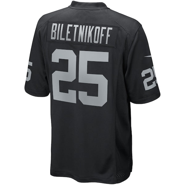 Fred Biletnikoff Las Vegas Raiders Nike Game Retired Player Jersey - Black - Image 3