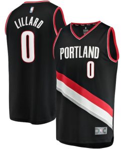 Damian Lillard Portland Trail Blazers  Fast Break Replica Jersey - Black - Icon Edition