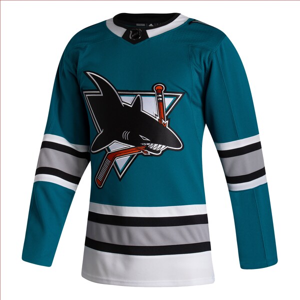 San Jose Sharks adidas 30th Anniversary Authentic Jersey - Teal - Image 2