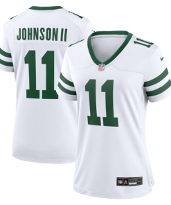 Alternative view of Jermaine Johnson II New York Jets Nike Women's Alternate Game Jersey - Spotlight White/Green