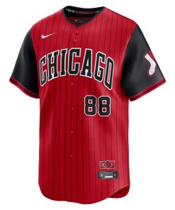 Alternative view of Luis Robert Jr. Chicago White Sox Nike 2025 City Connect Limited Player Jersey - Red/Black