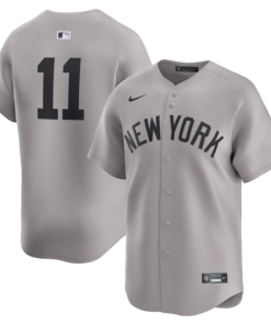 Alternative view of Anthony Volpe New York Yankees Nike Road Limited Player Jersey - Gray/White