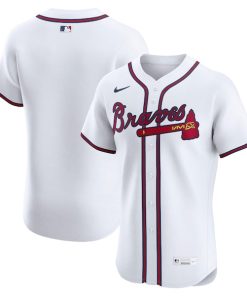 Atlanta Braves Nike Home Elite Jersey - White/Red/Navy