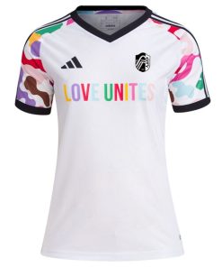 Alternative view of St. Louis City SC adidas Women's 2024 Pride Pre-Match Top - White