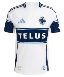 Alternative view of Vancouver Whitecaps FC adidas 2025 The Peak Authentic Custom Jersey - White