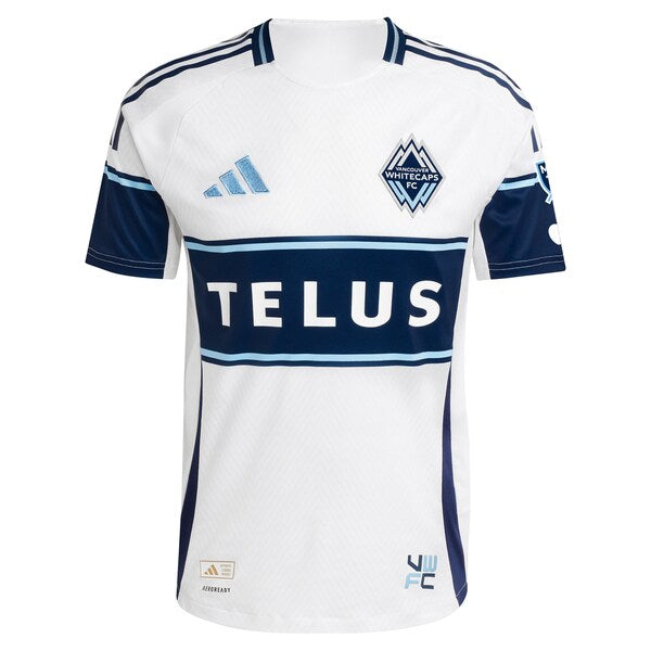 Vancouver Whitecaps FC adidas 2025 The Peak Authentic Custom Jersey - White - Image 2