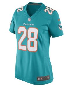Alternative view of Kader Kohou Miami Dolphins Nike Women's Game Player Jersey - Aqua