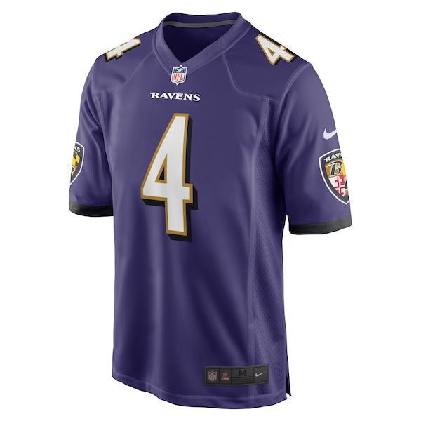 Zay Flowers Baltimore Ravens Nike 2023 NFL Draft First Round Pick Game Jersey - Purple - Image 2