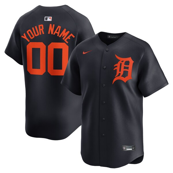 Detroit Tigers Nike Alternate Limited Custom Jersey?ยจC Navy