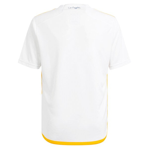 LA Galaxy adidas Youth 2024 Angeleno Kit Replica Jersey - White - Image 3