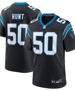 Alternative view of Robert Hunt Carolina Panthers Nike  Game Jersey -  Black