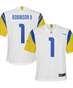 Alternative view of Allen Robinson Los Angeles Rams Nike Youth Game Jersey - White/Royal