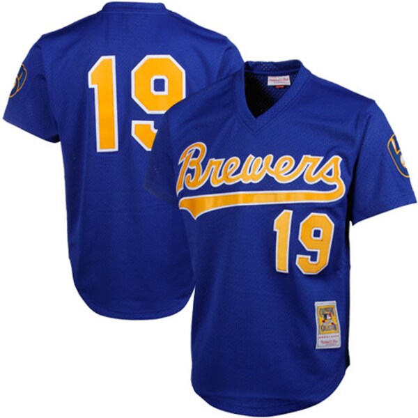 Robin Yount Milwaukee Brewers Cooperstown Mesh Batting Practice Jersey - Royal - Image 2