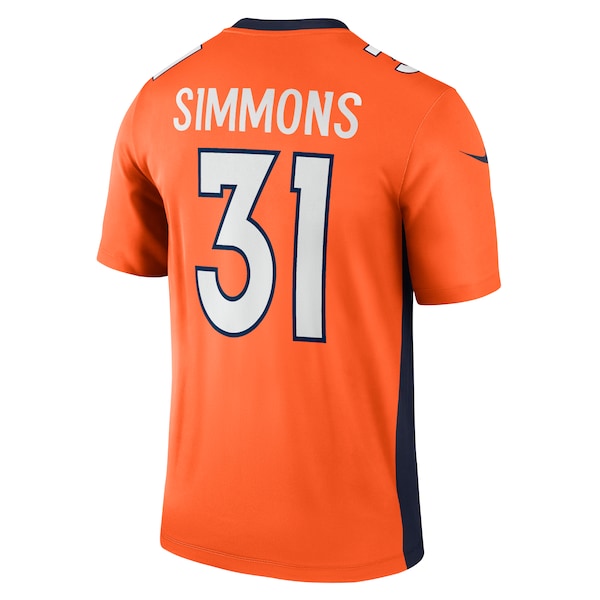 Justin Simmons Denver Broncos Nike Legend Jersey - Orange - Image 3