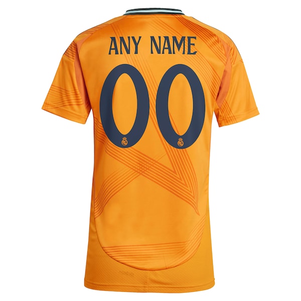 Los Merengues adidas Women's 2024/25 Away Replica Custom Jersey - Orange - Image 3