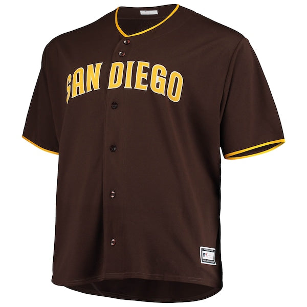 San Diego Padres Big & Tall Alternate Replica Team Jersey - Sand/Brown - Image 2