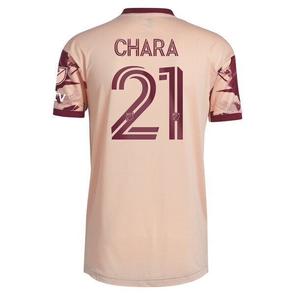 Diego Chara Portland Timbers adidas 2024 Heritage Rose Kit Authentic Player Jersey - Pink - Image 3