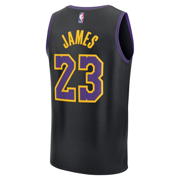 LeBron James Los Angeles Lakers Youth 2025/26 City Edition Fast Break Jersey - Black - Image 3
