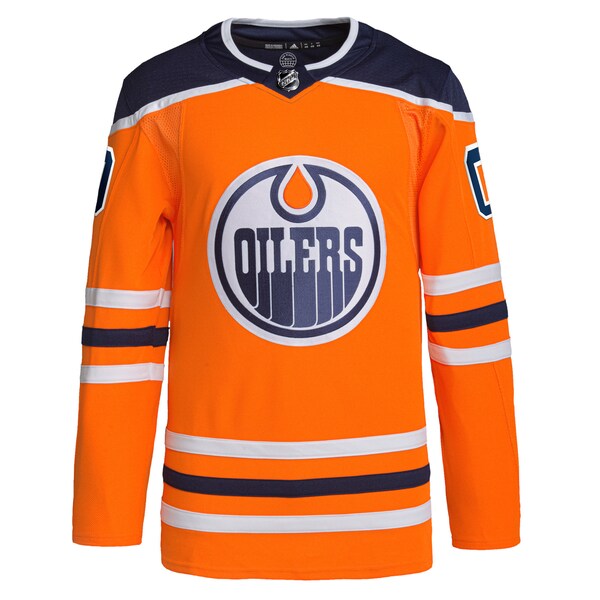 Edmonton Oilers adidas Home Primegreen Authentic Custom Jersey - Orange - Image 2