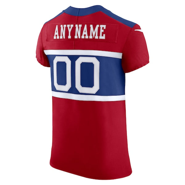 New York Giants Nike Alternate Vapor F.U.S.E. Elite Custom Jersey - Red - Image 3