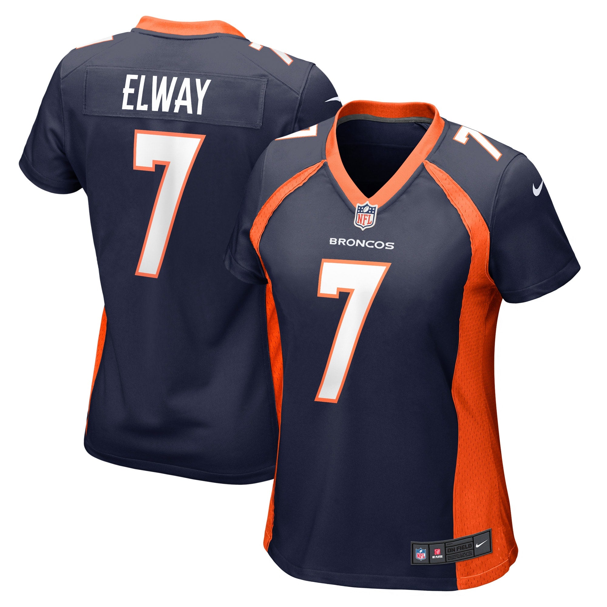 John Elway Denver Broncos Nike Women's Game Retired Player Jersey - Orange/Navy - Image 5