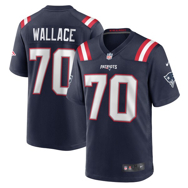 Caedan Wallace New England Patriots Nike Game Jersey - Navy - Image 2