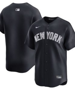 Alternative view of New York Yankees Nike Alternate Limited Jersey - Navy/Gray