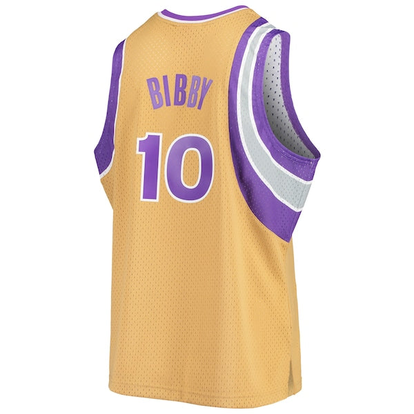 Mike Bibby Sacramento Kings 2005/06 Hardwood Classics Swingman Jersey - Gold - Image 2