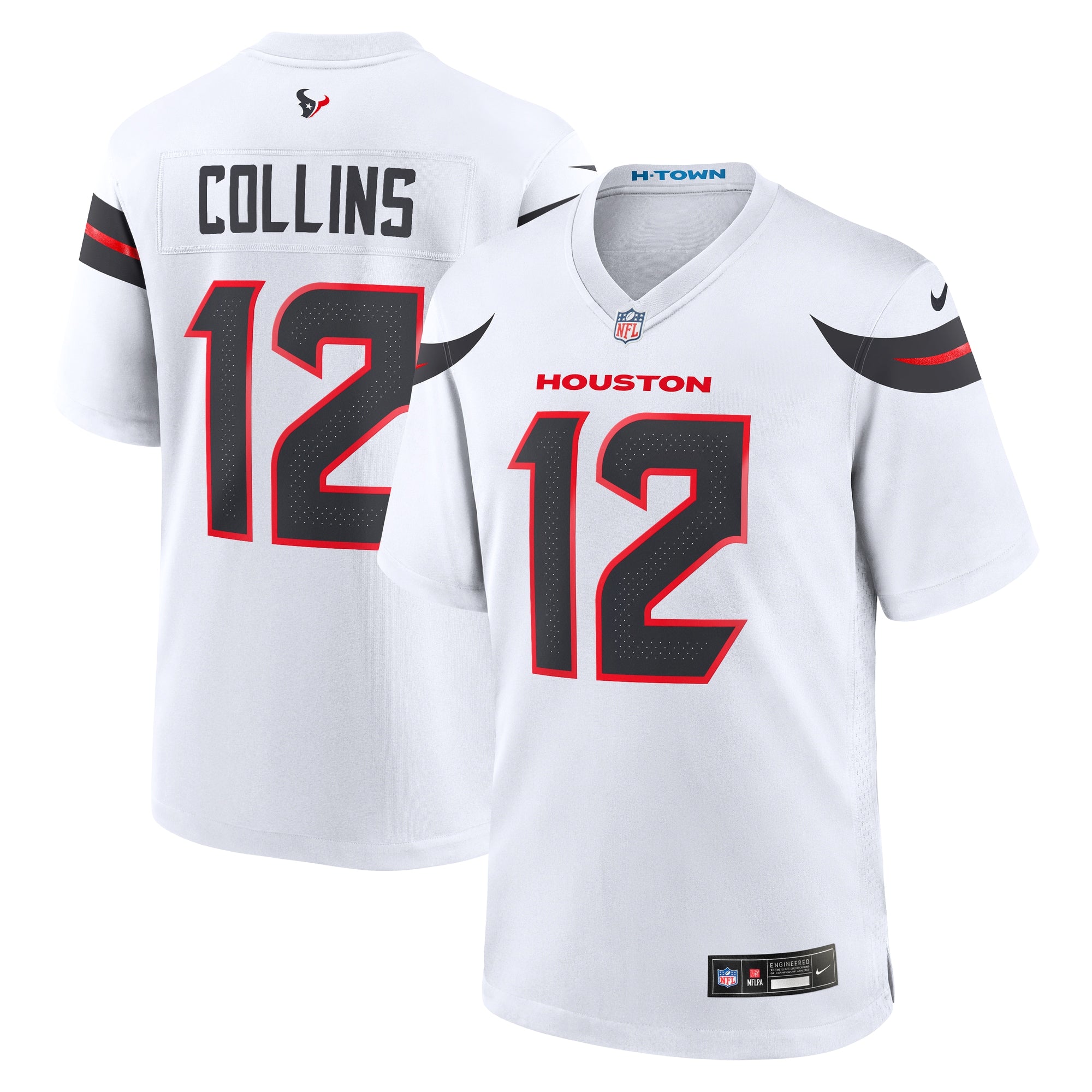 Nico Collins Houston Texans Nike Alternate Game Jersey - Red/White/Navy - Image 8