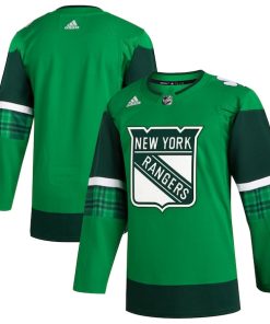 New York Rangers adidas 2023 St. Patrick's Day Primegreen Authentic Jersey - Kelly Green