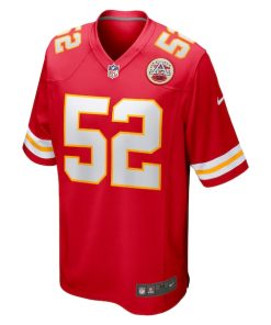 Alternative view of Creed Humphrey Kansas City Chiefs Nike Game Jersey - Red