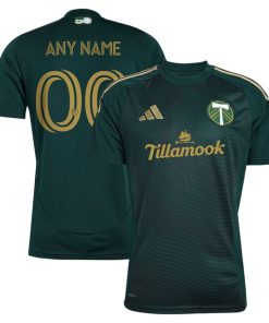 Portland Timbers adidas 2025 Forever Green & Gold Replica Custom Jersey - Green