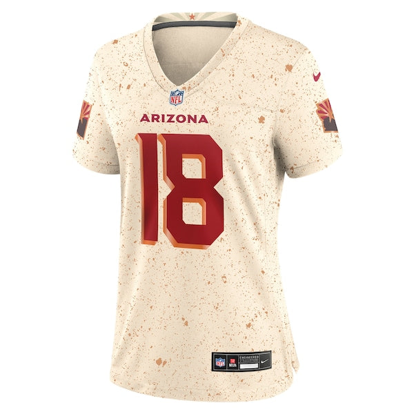 Marvin Harrison Jr. Arizona Cardinals Nike Women's 2025 Rivalries Collection Game Jersey - Natural - Image 2